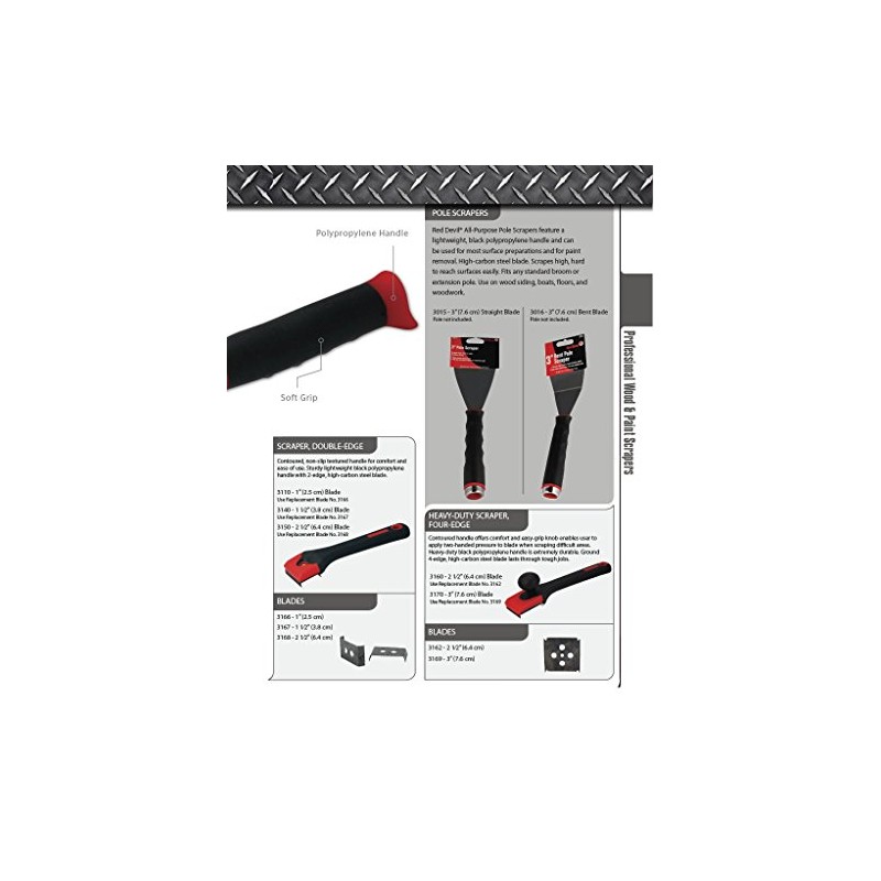 Red Devil 3140 1 1/2" Double-Edge Scraper with Contour Handle