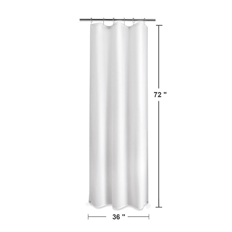 Titanker Small Stall Shower Curtain Liner Washable, 36 x 72