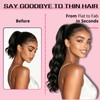 18" Loose Curl Wrap Around Spiral Curly Ponytail Extension