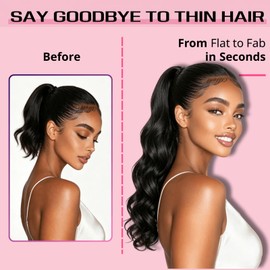 18" Loose Curl Wrap Around Spiral Curly Ponytail Extension