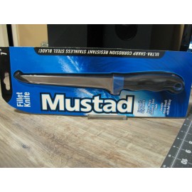 Mustad 7" Fillet Knife Razor Sharp SS Blade Plus Nylon Sheath With Belt Strap