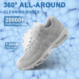 Shoe Washing Machine Bag, Invisible Zipper Side Opening Shoe Washing Bag for Washer and Dryer, Shoe Laundry Bags for Sneakers, Reusable Shoe Cleaning Bag for All Shoe Sizes (Blue 1pcs)