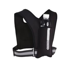 DZOZO Running Vest Phone Holder Jogger Phone Holder Reflective Running Vest Running Chest Pouch Bag for Phone Running Phone Holder with Water Bottle Pocket Running Phone Holder Vest