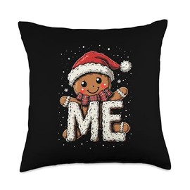 Christmas Gingerbread Throw Pillow