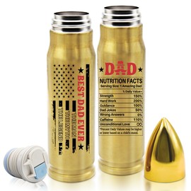 Goiicoln Gifts for Men Dad Husband, Best Dad Ever Gifts, Bullet Tumbler with Lid Stainless Steel, Dad Birthday Gift from Daughter Son Wife, Daddy to Be Gift, Boy Daddy Present, 17oz, Gold