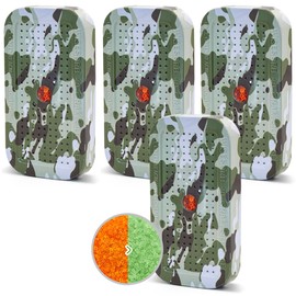 Wisesorb 40 Gram Gun Safe Dehumidifier, 4 Pack Camouflage Pattern Reusable Silica Gel Packets, Moisture Absorbers Desiccant Canister for Room, Bathroom, Basement (Orange to Green)