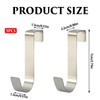 5 Pcs Single Over Door Hooks, Z-Shaped Sturdy Hooks, Cabinet