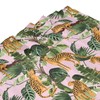INSFBRB Leopard Palm Leaves Waterproof Fabric Shower Curtain,Abstract Boho Wildlife