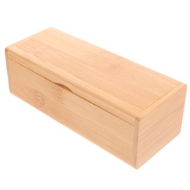 Bamboo Wooden Storage Box Vintage Wood Keepsake Box Decorative Keepsakes Case Trinket Jewelry Display Organizer Glasses Box