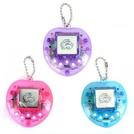Mini Heart Shaped Handheld Electronic Digital Game Machine for Pets - Fun and Interactive Virtual Animal Pet Toy