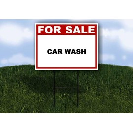 CAR WASH For Sale Whte Red Black 1 Double Sided 18x24 in Yard Road Sign w/stand