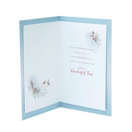 Nan and Grandad Christmas Card - Christmas Card for Grandparents - Traditional Christmas Scene Design