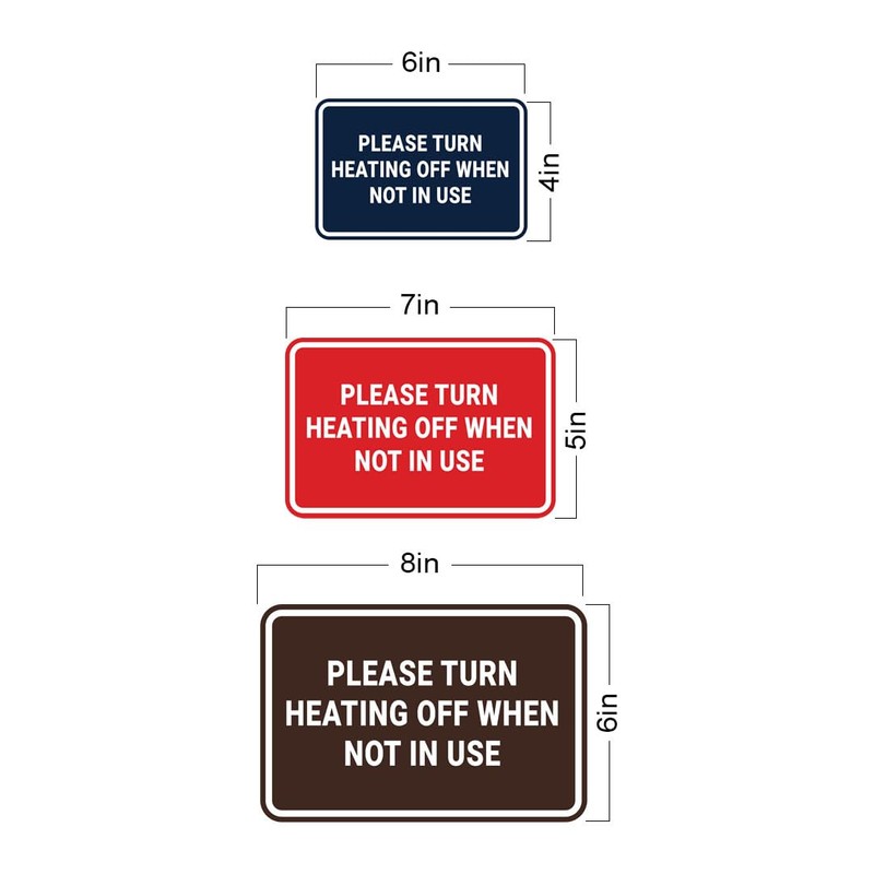 Signs ByLITA Classic Framed Please Turn Heating Off When Not