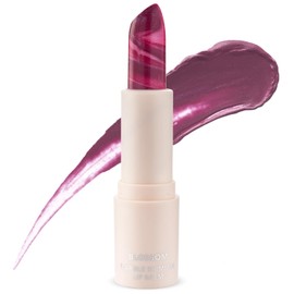 Blossom Marble Shimmer Lip Balm Moisturizing Lipstick with Shea Butter, Jojoba, Olive Oil, 0.12oz/3.5g, Berry