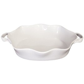 BIA Cordon Bleu Wavy Collection 86-Ounce Oval Baker with Handles, White