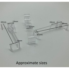 63mm 2½" Valance Clip for Wood Venetian Blinds (Pack of 3) VN1035