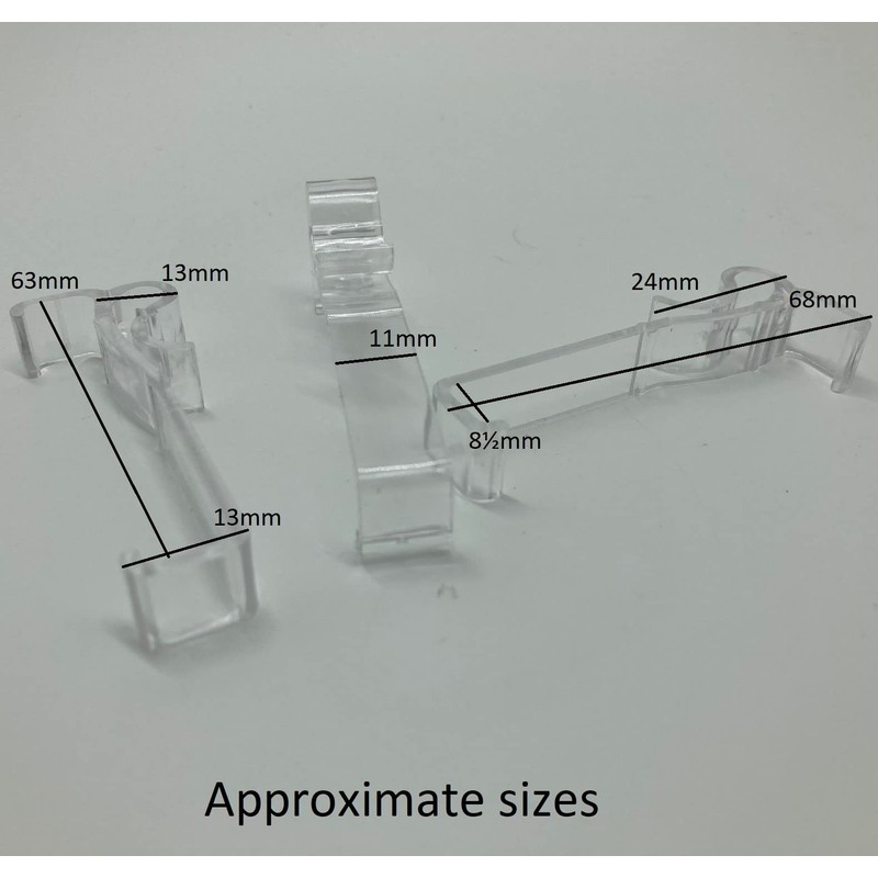 63mm 2½" Valance Clip for Wood Venetian Blinds (Pack of