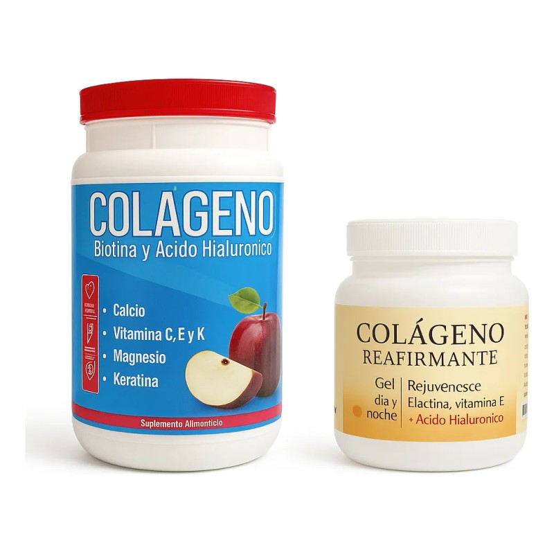 Colágeno Polvo Crema Acido Hialurónico Almendras