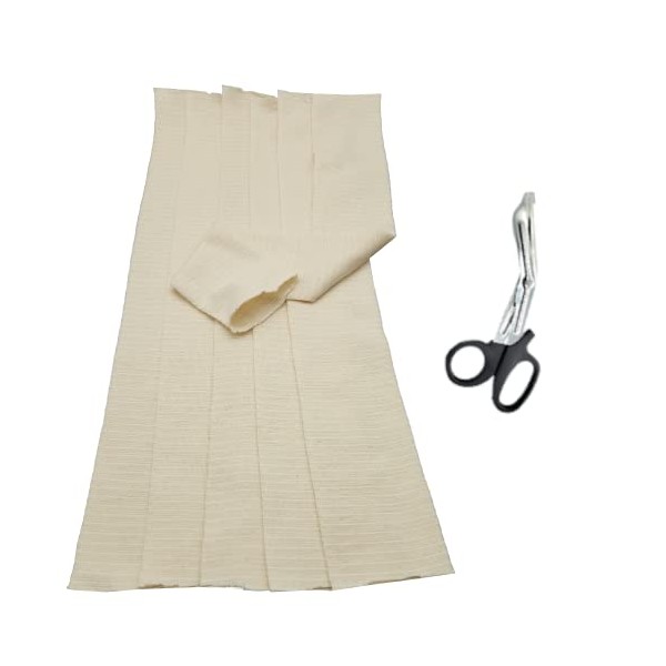 Premium Elastic Tubular Medical Bandage Size D Stockinette, 6 Individual