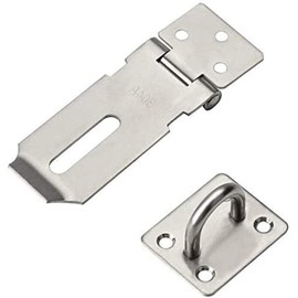 Stainless Steel Padlock Hasp 2 Inch Door Latch Padlock Security Hasp Catch Staple Shed Clasp with Screws for Door Window Cabinet Pet Cage Crate Fitting Accessories
