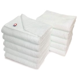 mc-ft10 Beauty Series Imabari Towels, Commercial Use, Face Towels, Set of 10, Murakami Towels, M Color, 13.4 x 33.9 inches (34 x 86 cm), For Beauty Salons, 100 Colors, Lightweight Thin (No.04, White)