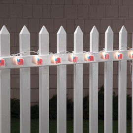 American Flag String Lights, Set of 10 by Holiday PeakTM
