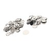 100 Set Pin Back Button Parts Blank Smoothing Metal Durable