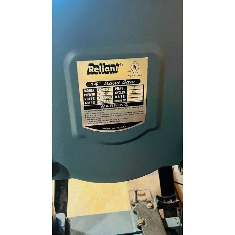 DNA Bandsaw Table Insert plate for Vintage Reliant 14" Band