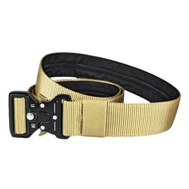 LEXICANMHS Tactical Money Belt with Zip Secret Compartment, Anti-Theft Protection, Money Hiding, Suitable for Travel, Business Trip, Jogging, for Men and Women, Metal Buckle, khaki, Tactical Belt