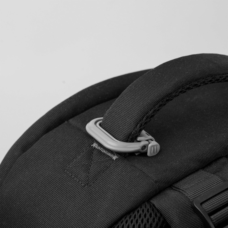 6 Pcs D Shape Plastic Carabiner Hook Gray Molle Carabiner