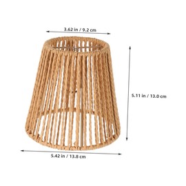 Cabilock Rattan Woven Pendant Lampshade Rustic Sconce Cover Style Small Replacement for Bedroom Wall Decor