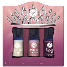 Woolzies Queen Essential Oil Set of 3 | Includes Diamond Bright, Palace Garden, & Royal Reset | Therapeutic Grade Aromatherapy Oils for Diffuser, Massage, or Topical Use | 10 ML