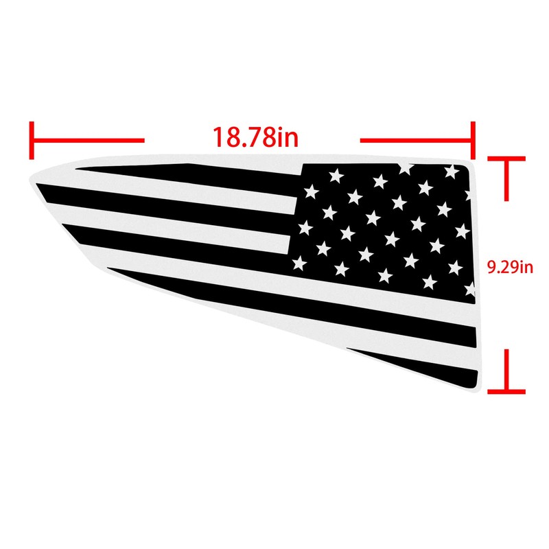 for Both Side American Flag Window Decals fit for C7