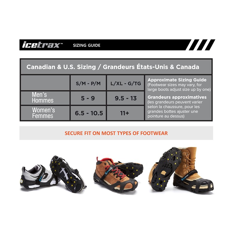 ICETRAX V3 Tungsten Ice Cleats with Straps Combo Pack, Winter