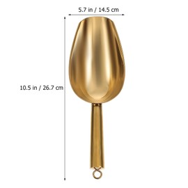 Luxshiny Scoop and Tongs Set, Stainless Steel Ice Tong Gold Ice Ice Scoop and Tongs for Home Bar Kitchen