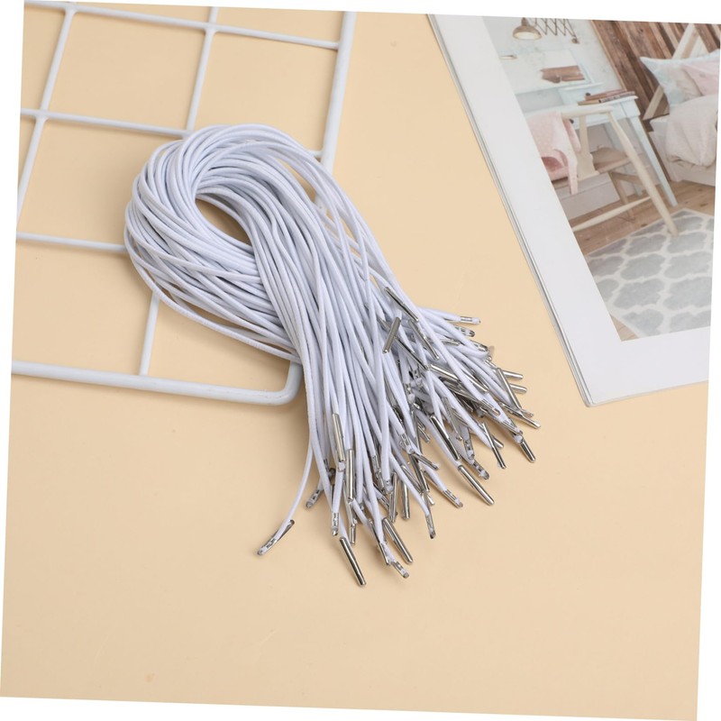 NUOBESTY Mask Lanyard with Elastic Cords 50pcs Metal Barbs Loop