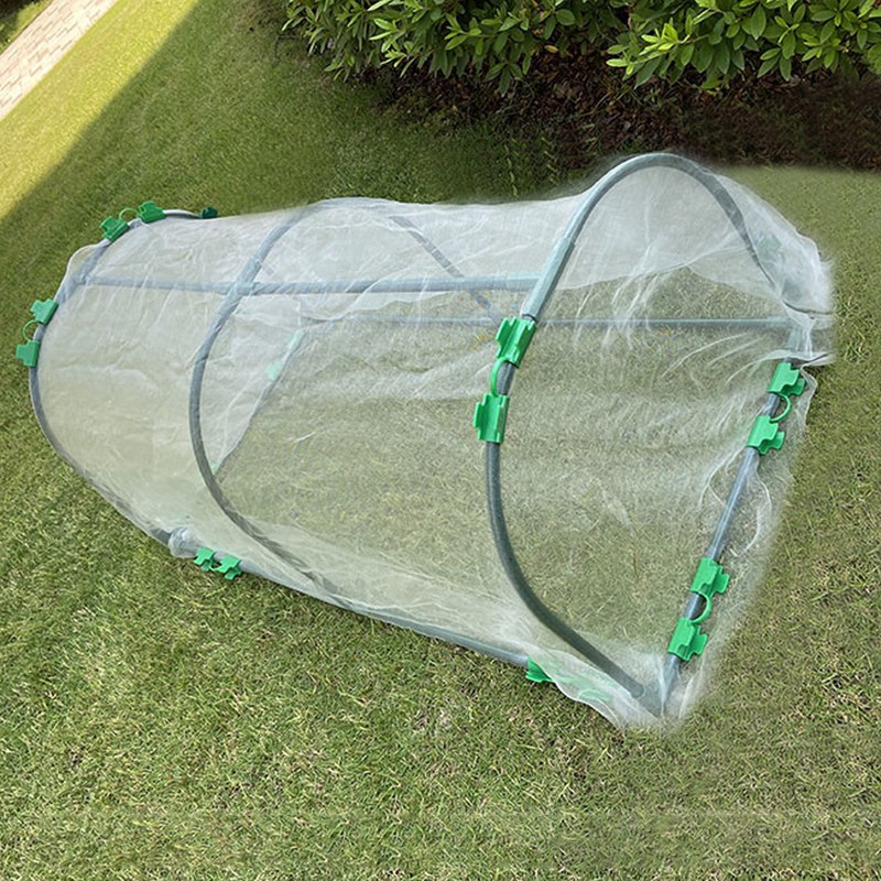 50Pcs Greenhouse Clamp PE Plastic 2 Head Plant Film Clamp