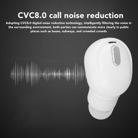 QANYEGN Single Bluetooths Earbud, Ear Wireless Bluetooths Headphone, Smallest in Ear Headphone for Sports Workout Work and Sleep (White)