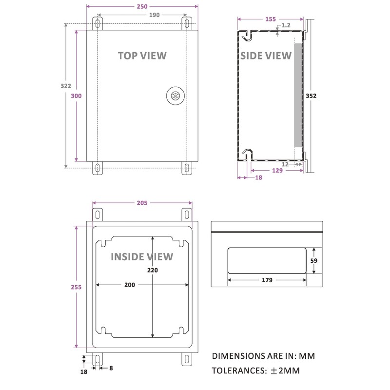 Ordentlich IP65 Weatherproof Metal Box Wall-Mounted Electronic Equipment Enclosure Box