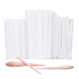 SUPERFINDINGS Pack of 150 Make Up Brush Protectors, 3 Sizes, Pen Protection, Protective Cover, Reusable Stretchy Mesh Cover, Cosmetic Brush, Mesh Protection, Stretch Saver Net
