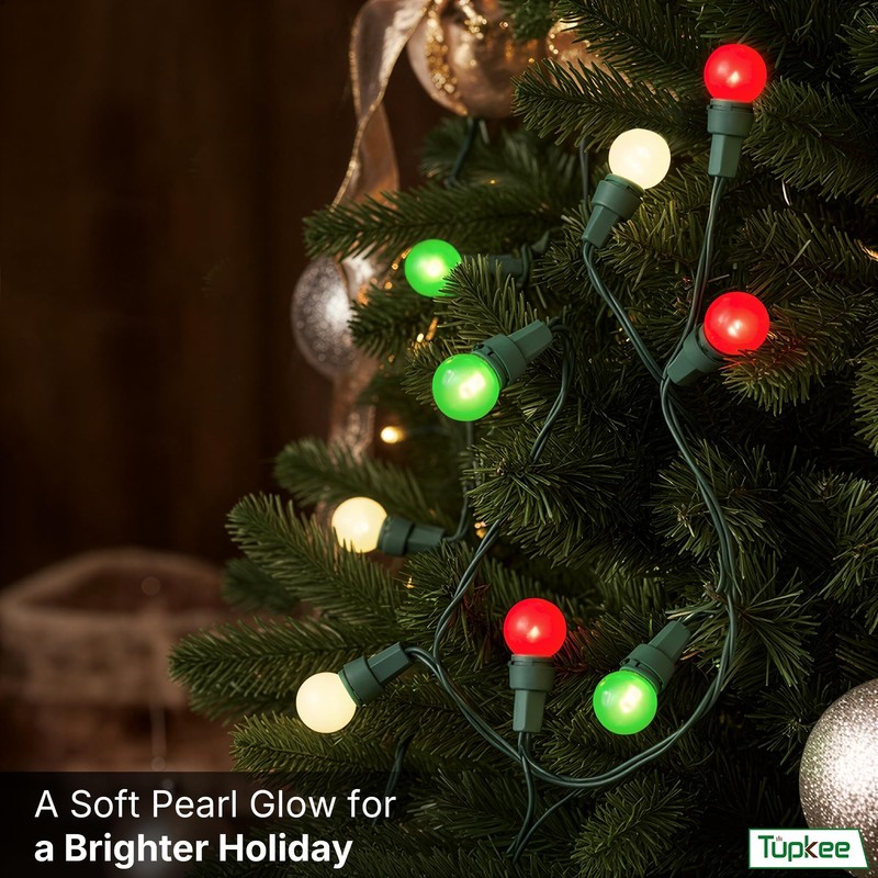 Tupkee Pearlized Glass Mini Globe Lights Set - 70 G15