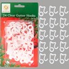 SHATCHI 24Pcs Clear Gutter Hooks for Outdoor Hanging Christmas Icicle