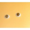 DOLL EYES - GLASS FLAT OVAL - 16MM - HAZEL