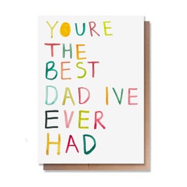 Wunderkid Funny Father's Day Card for Dad, Birthday Card You're the Best Dad I've Ever Had (Individual, Blank inside)