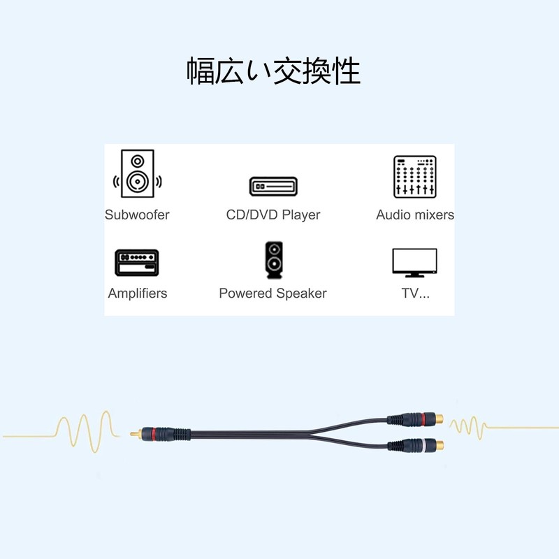 RCA Male to 2RCA Female Video Audio Y Type RCA