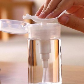 One-touch container clear nail remover dispenser empty bottle acetone soak-off 100ml / 원터치 용기 네일리무버 투명 디스펜서 공병 아세톤 쏙오프 100ml