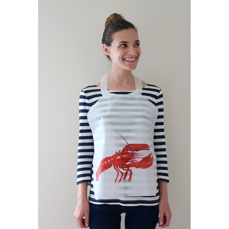 25 Pack Disposable Plastic Lobster Bibs