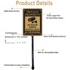 2 Pack Private Property No Trespassing Signs with 36-Inch Metal