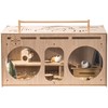 Mewoo Large Wooden Hamster Cage(40.3" L) with Openable Top and