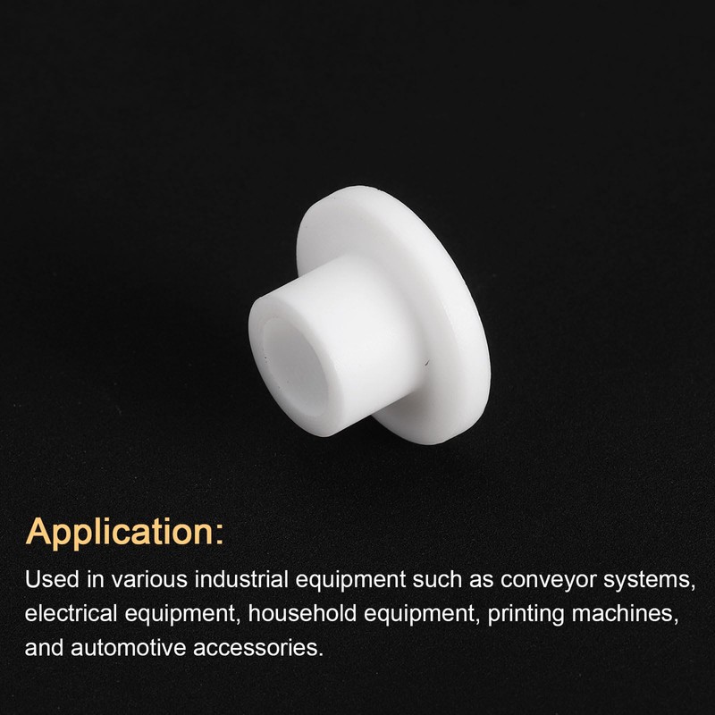 sourcing map 10pcs Flanged Sleeve Bearings Plastic Bushings ID 9mm